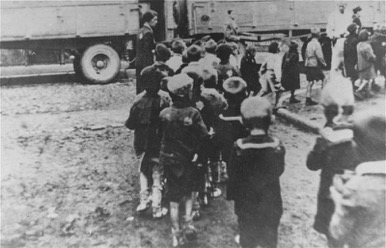Deportation of children in the Lodz Ghetto.
