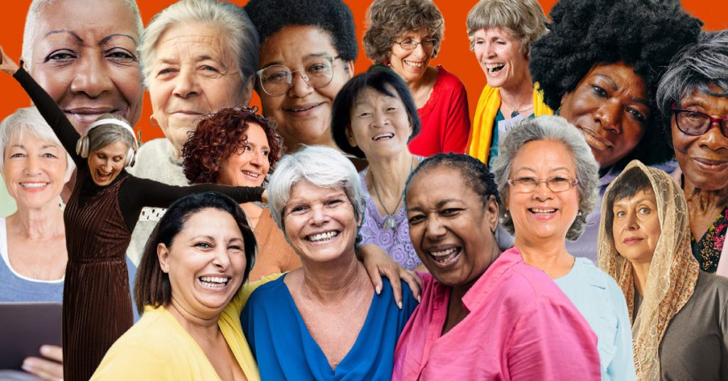 Collage of senior women of various races.